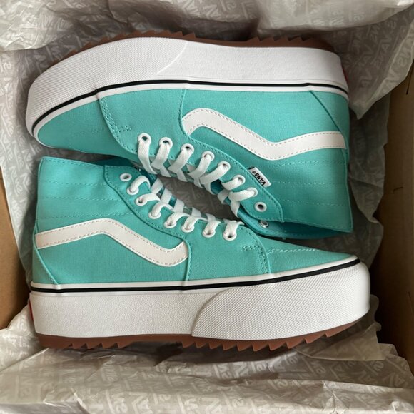 Vans filmore hi Tapere canvas aqua sky blue women’s sz 8WM platform new with box - Picture 1 of 9